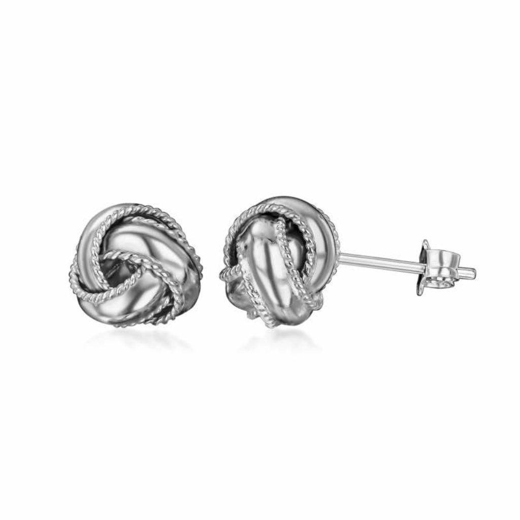 Stauer Sterling Silver Love Knot Earrings